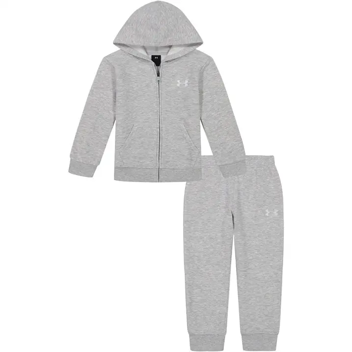 Under Armour Boys Branded Logo Fz Set Infant Fleece Tracksuit Sports Casual