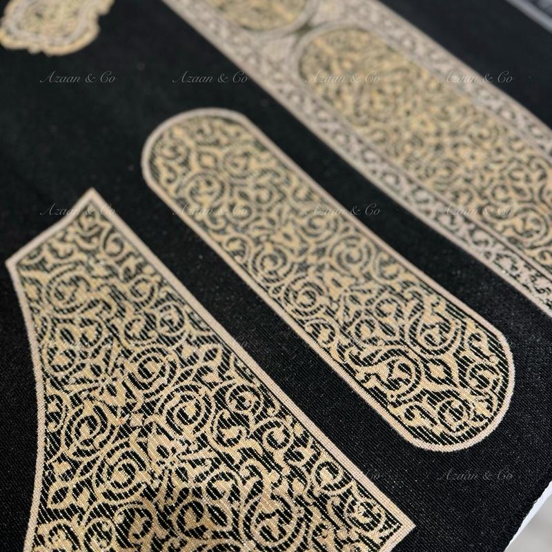 Kaaba Box Gift Set Door Pattern Prayer Mat & Tasbeeh Travel Mat in a box Muslim Islamic Gift Janamaz Salah Namaz soft prayermat prayermats heart prayerrug 2