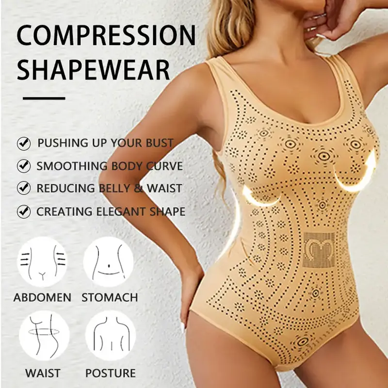 Women Seamless Comfy Bodysuit Shaper Printed Plus Size Tummy Control Shapewear Flat Belly Slimming Body Shapers Corset Tank Top 3