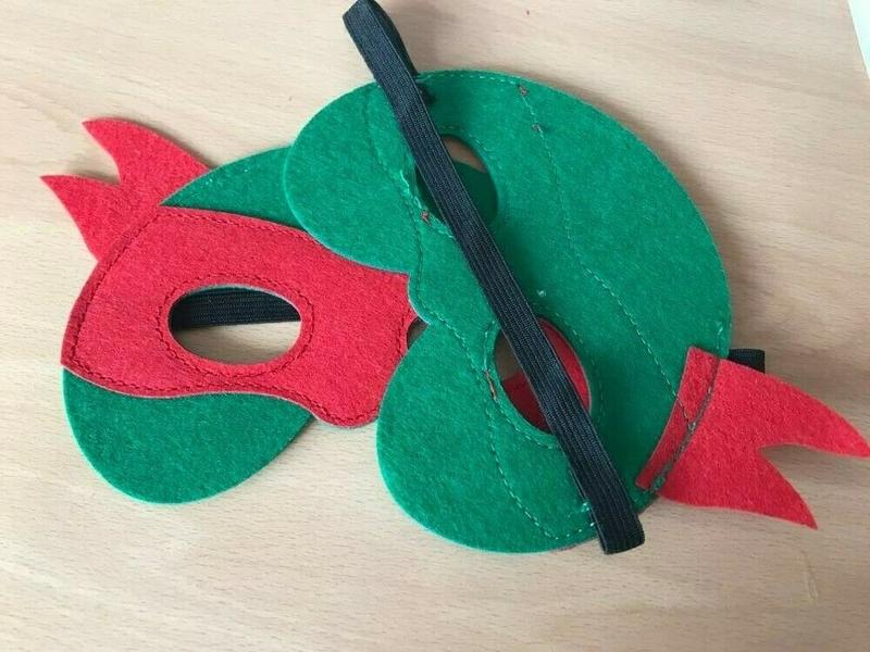 4 x Teen Age Mutant Ninja Turtle Eye Masks Theme Birthday Leonardo Raphael Donatello Pack Accessories 2