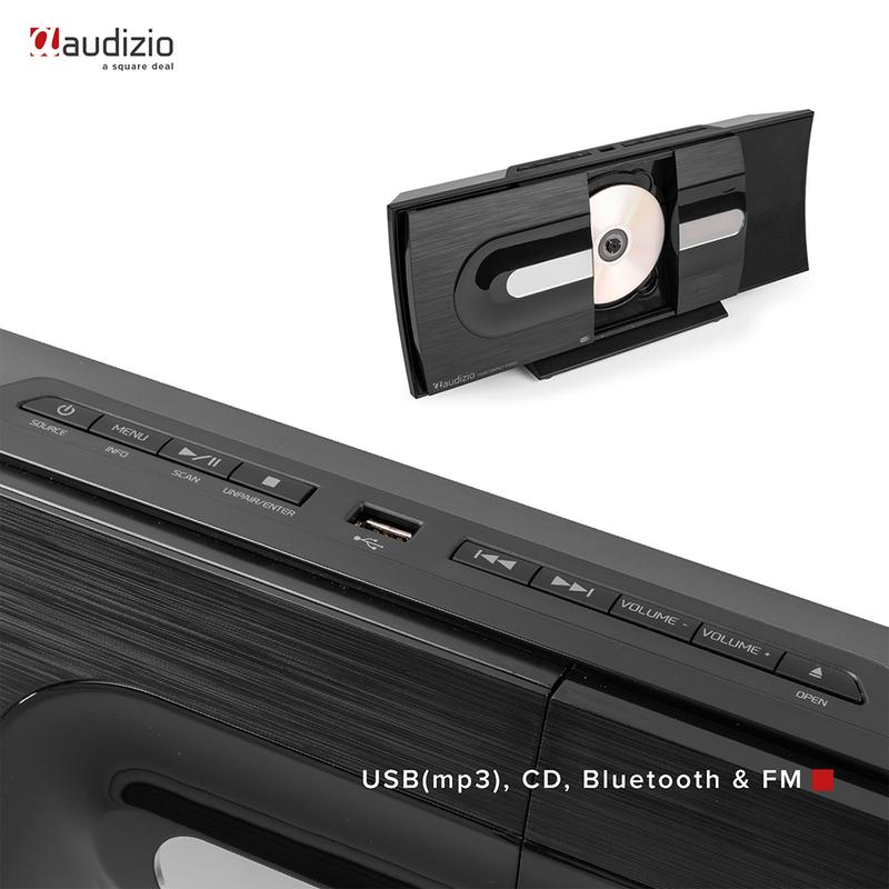 Audizio Tours HiFi Stereo System with Bluetooth, CD & DAB+, Black 3
