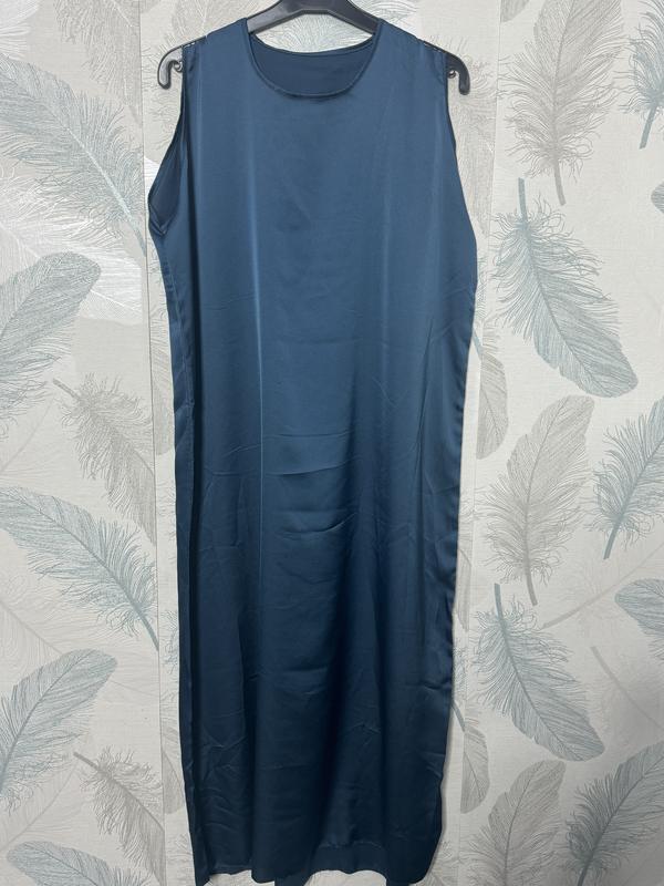 Women's Ladies SleeveLess Slip Dress Silk Satin Material Crew Neck ModestWear WomensWear InnerWear 8