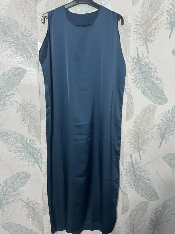 Women's Ladies SleeveLess Slip Dress Silk Satin Material Crew Neck ModestWear WomensWear InnerWear 8