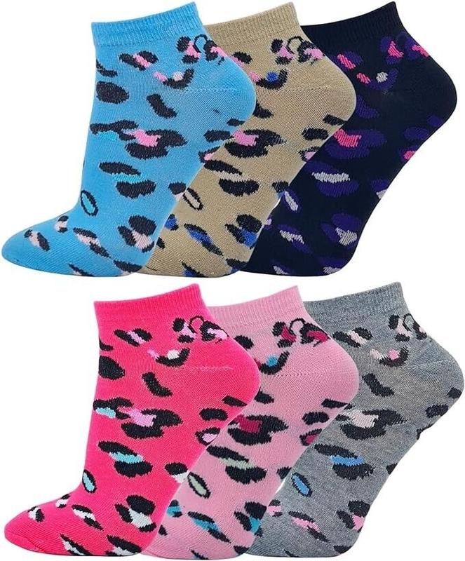 Women’s 12 Pairs Cotton Trainer Low Cut Indoor/Outdoor Sports, Running, Walking, Athletic Wear & Everyday Casual Soft, Durable & 4-7 ankle socks Breathable Fabric Womenswear  Comfortable Lightweight Polyester Print Style Spring Suits Ladies Winter 1