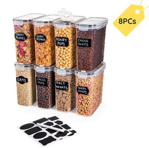 Nuovva Airtight Cereal Storage Containers Food Storage Set  – 2.5L – Practical Cereal Dispenser – Food Grade and BPA Free