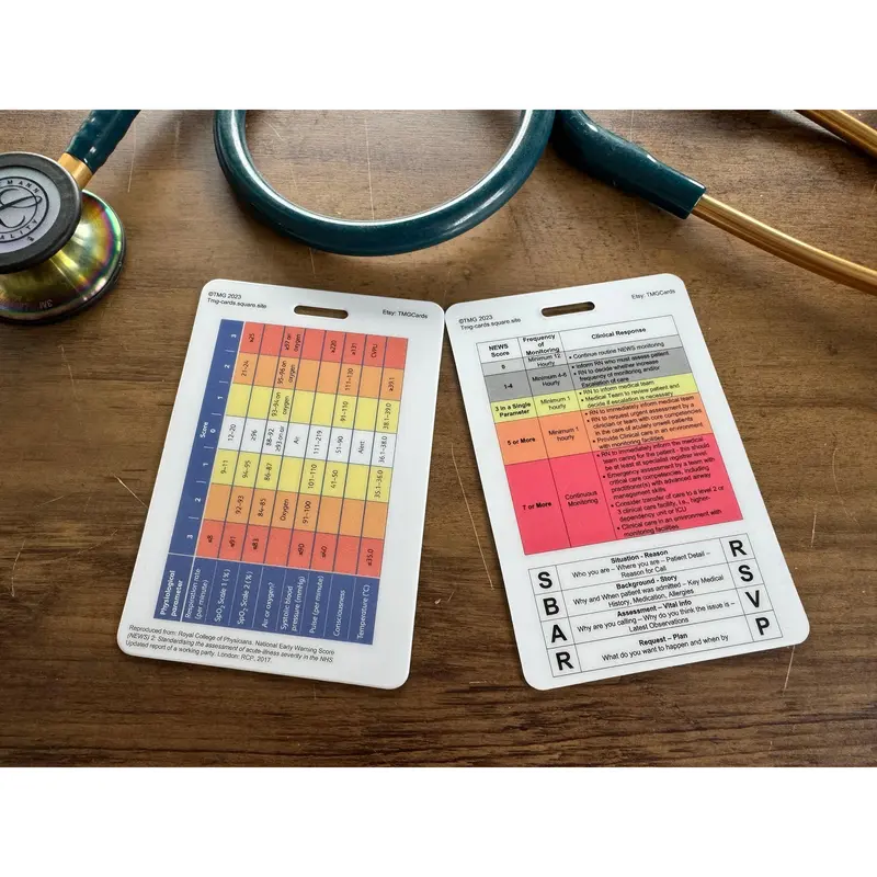 Set of 13 Healthcare, Nursing, Medical Educational Pocket Cards including Sepsis Screening Tools, Adult ALS, Paediatric ALS/ Anaphylaxis, TST 7