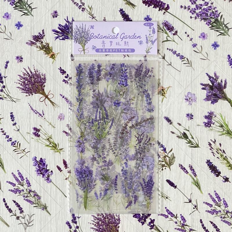 Floral PET Stickers | 6-Sheet Pack | For Journaling or Scrapbooking 4