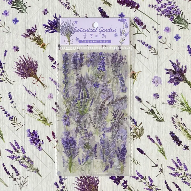 Floral PET Stickers | 6-Sheet Pack | For Journaling or Scrapbooking 3