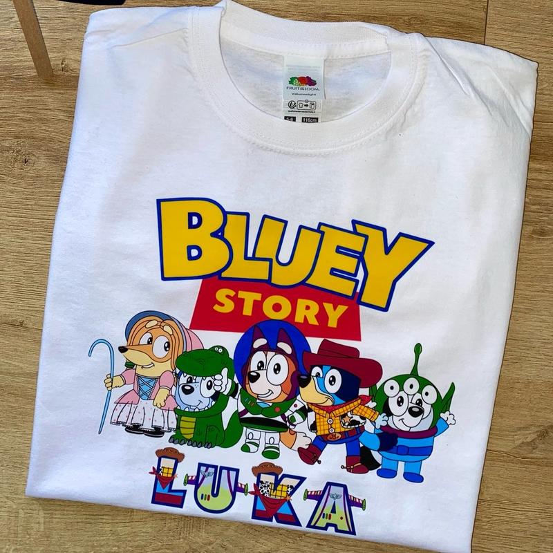 Bluey Toy Story t-shirts, Bluey Story t-shirt, Bluey t-shirt, Bluey Birthday t-shirt, Bluey Gifts, Gifts for girls, Gifts for boys Top Womenswear 3