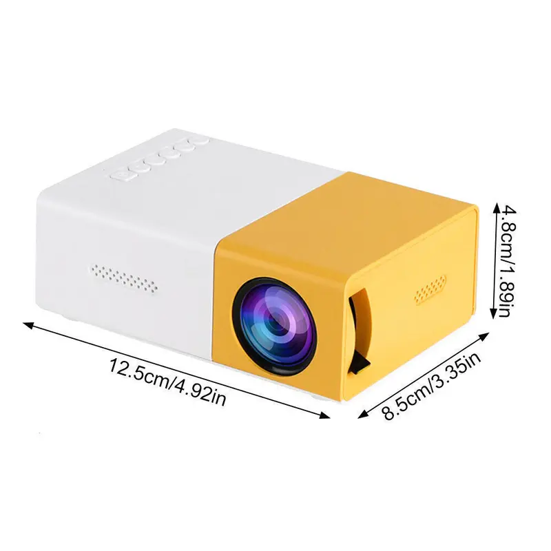 Portable Projector 1080P HD Mini Home Cinema Movie Theater Projector Multimedia 2