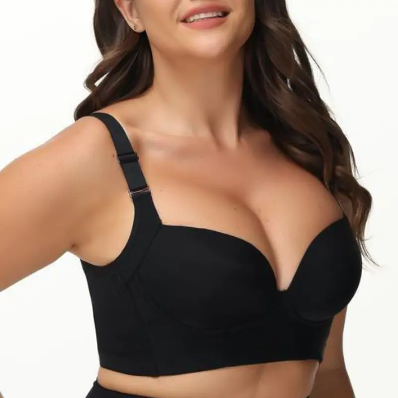 Back Smoothing Bra Push Up Bra Hide Back No Underwear Simple Full Coverage ComfortSeamless Bra Breathable Bra Womenswear Lady Minimalist 0