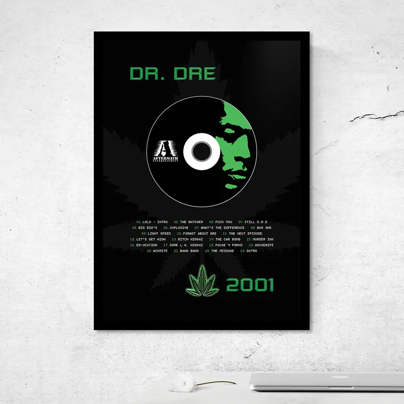 DR. DRE '2001' FRAMED CD ALBUM PLAQUE 3