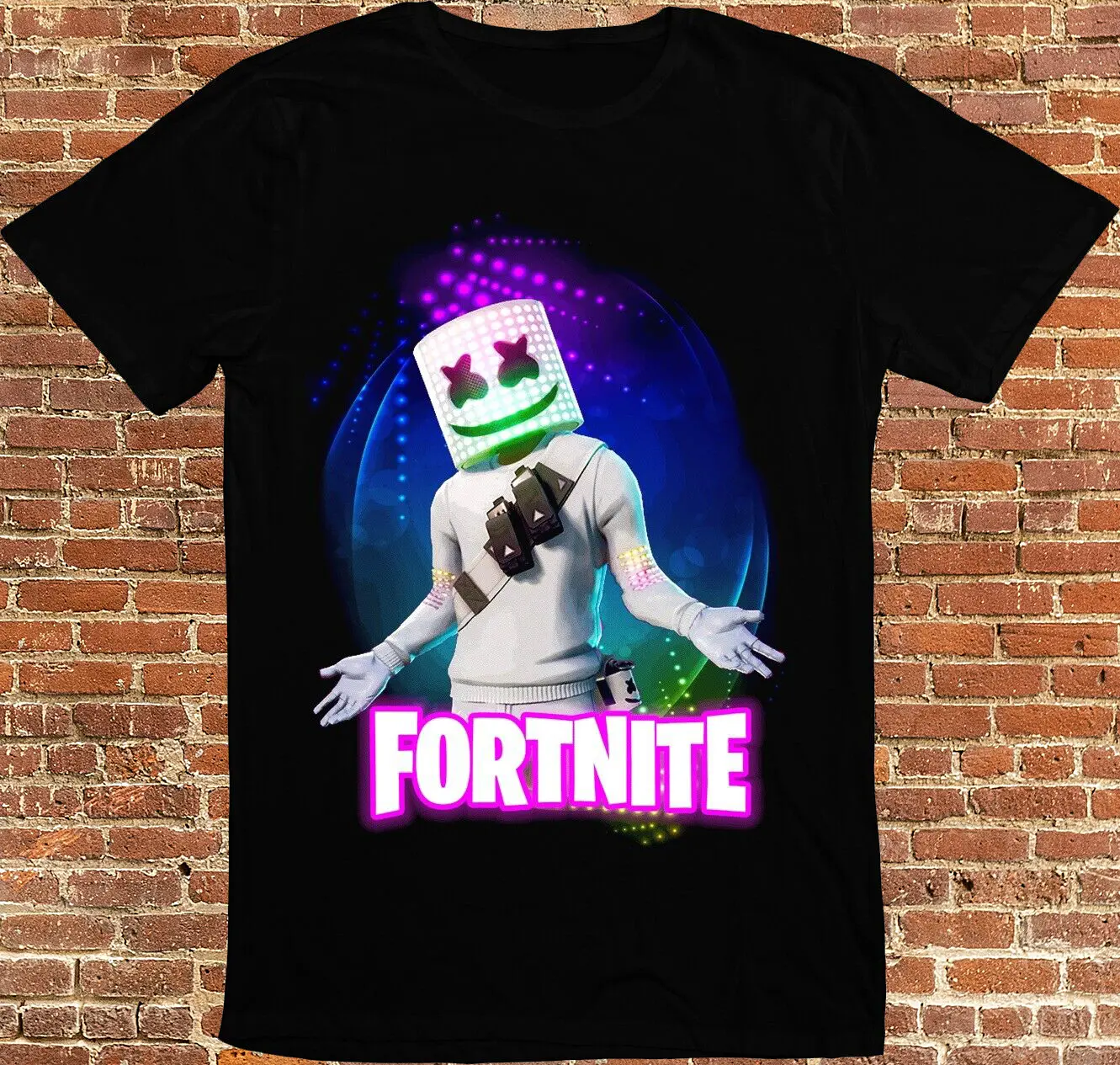 Gaming Character Fortnight Fortnite Marshmello Game Skin Tee T-shirt