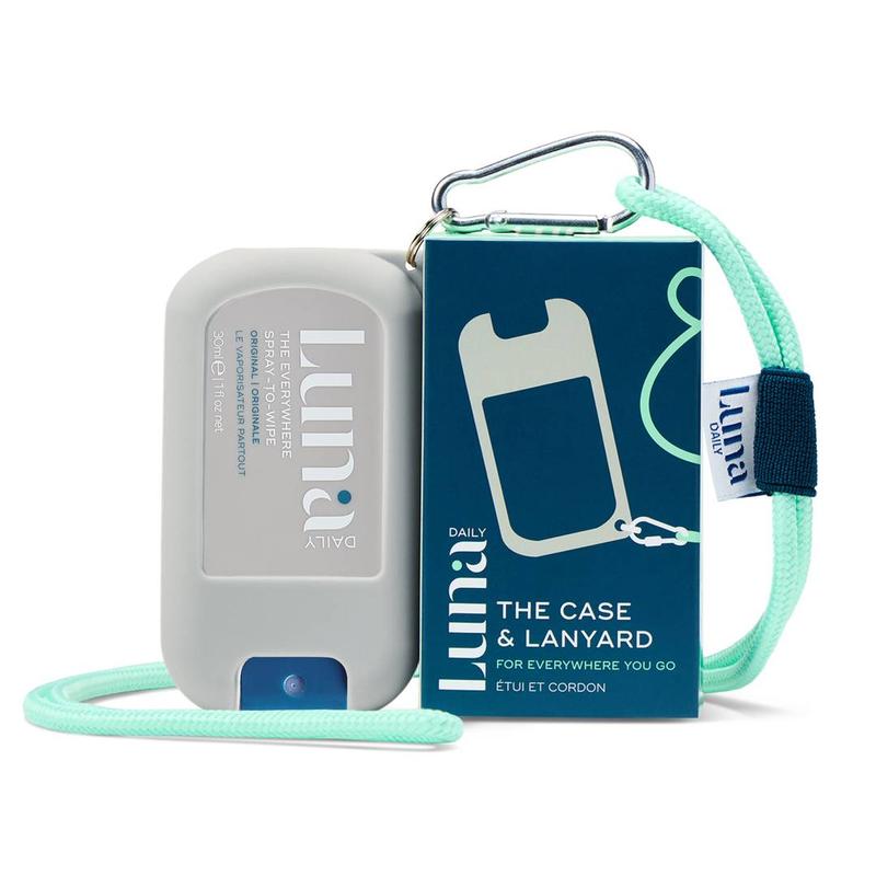 The Everywhere Spray-To-Wipe Mini + Lanyard Set - Full body cleansing spray. Powered by our [THERMA-BIOME+] complex: thermal water, prebiotics & vitamins. Go hands free with our lanyard for travel, festivals, summer trips & everywhere else. 1
