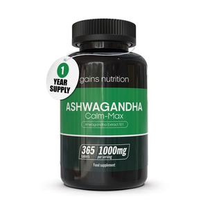 Ashwagandha High Strength - 1 Year Supply - 1000mg Root Extract - 365 Vegan Tablets
