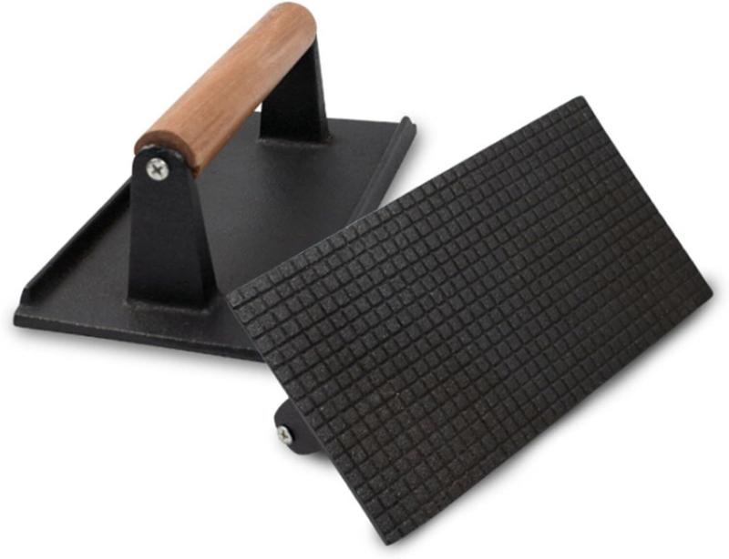 Product Introduction of Cast Iron Grill Steak Weight Bacon Press Flat BBQ Hamburger Meat Patty Cooking Kitchen Utensils 29
