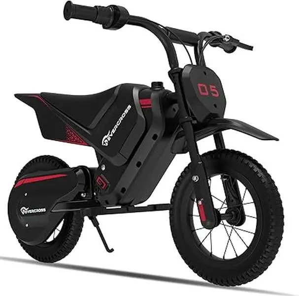 Evercross EV05M Electric Motorcycle for Kids - 150W, 8/16 km/h Speed Modes, 10 km Long-Range, 12'' Moto Cross for Kids Aged 3-12 Years