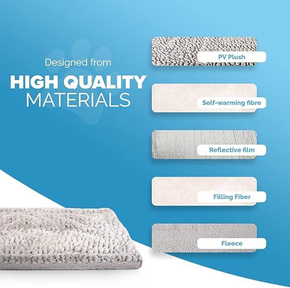 Pet Bed - Self Heating Thermal Pads - Calming Mat Blanket for Indoors & Outdoors - Suited to Household Animals - Plush, Washable, Non-Electric & Noiseless Heat Pad (70 x 47cm) 3