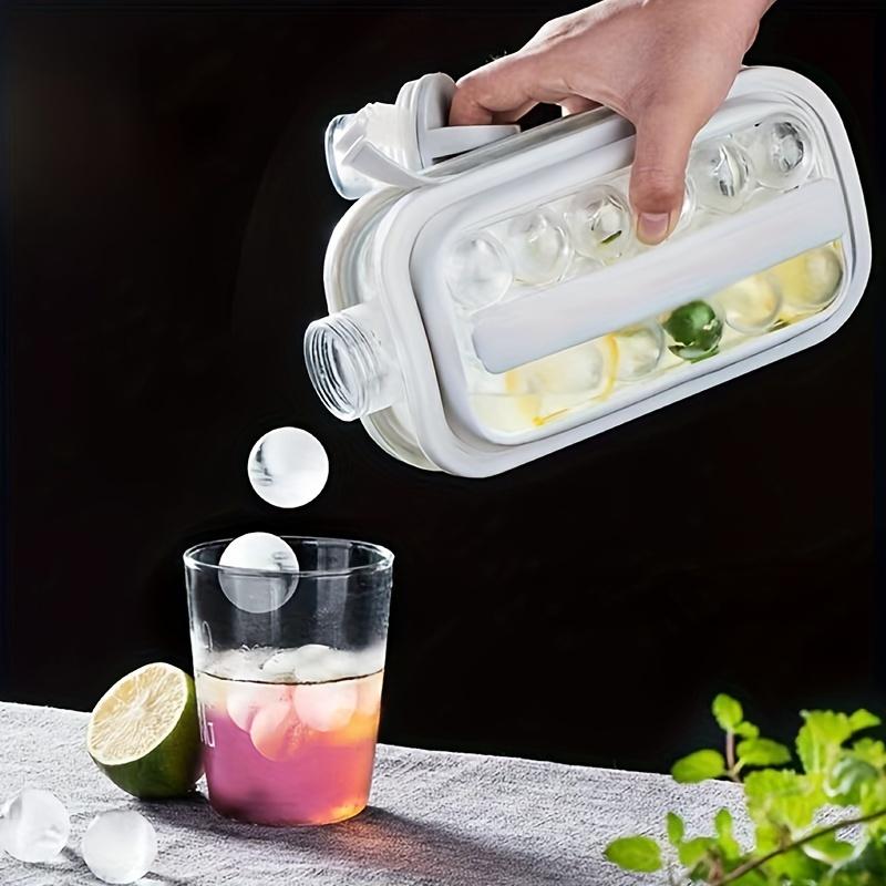 High Capacity Folding Ice Maker Water Bottle with 17 Grids and Grinding Tool - Perfect for Making Ice Balls, Blocks, and Rectangular Shapes - Household Silicone Ice Mold for Refrigerator Accessories Kitchen Utensils 1