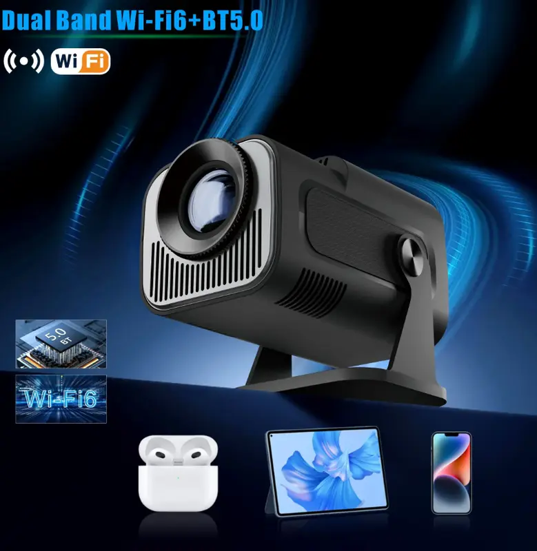 Transpeed Magcubic HY320 Smart Mini Projector 4K 1080P Native Portable DualWiFi6 BT5.0 Cinema Outdoor Portable 180° Rotable Projector Android Audio 5