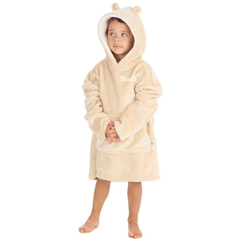 Personalised Kids Hoodie Bear Ear Oversized Blanket Hoody Soft 18ths-6 Years 4