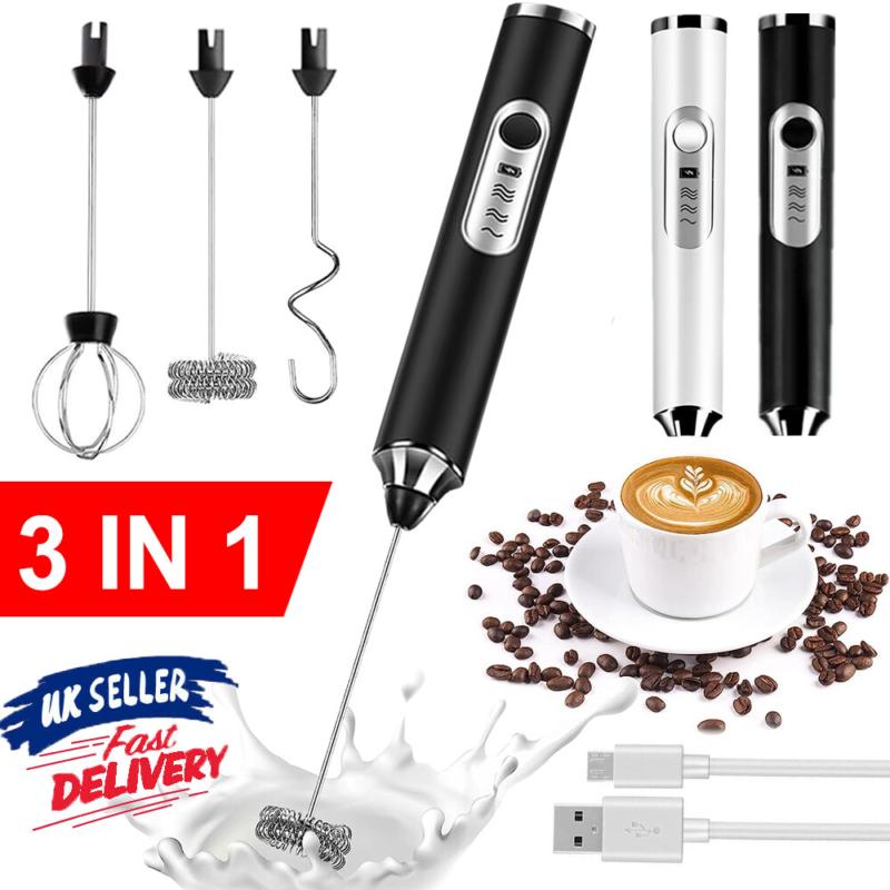 Product Introduction of ⭐[Delivery In 2-3 Days]⭐Rechargeable Electric Milk Coffee Frother Whisk Egg Beater Handheld Frappe Mixer 8