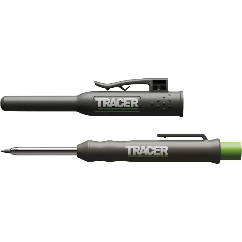 Tracer Deep Hole Construction Pencil Site Holster (120mm, Extendable 2B Construction Pencil with Inbuilt Sharpener)