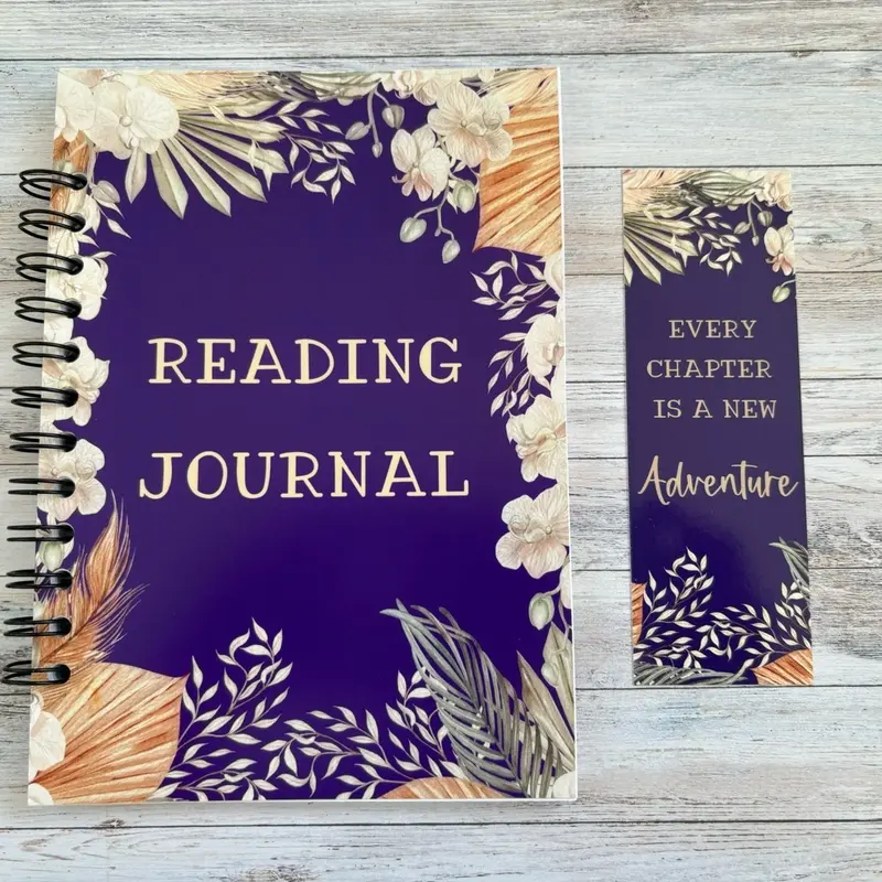 Reading Journal 5 Different Covers To Choose From & 3 Different Styles. Custom Book Journal. 5