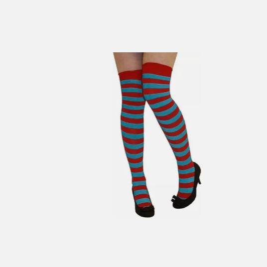 Women's Full Striped Thigh High Stockings - Colourful Over The Knee Socks - Underwear, Womenswear 5