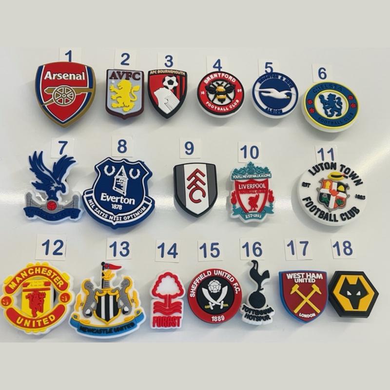 Football team croc charms, premier badge croc charms 0