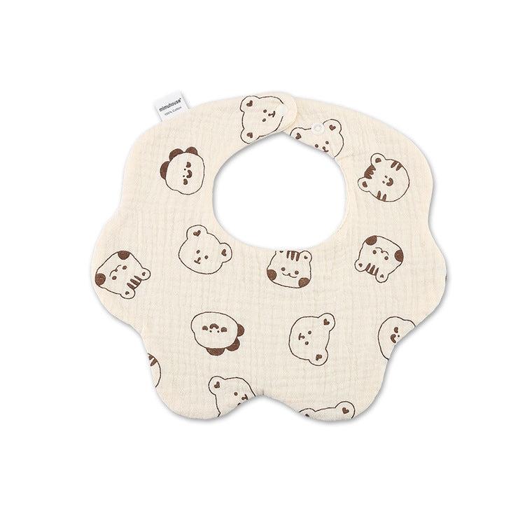 Cotton Simple Newborn Printing Drool Towel 5