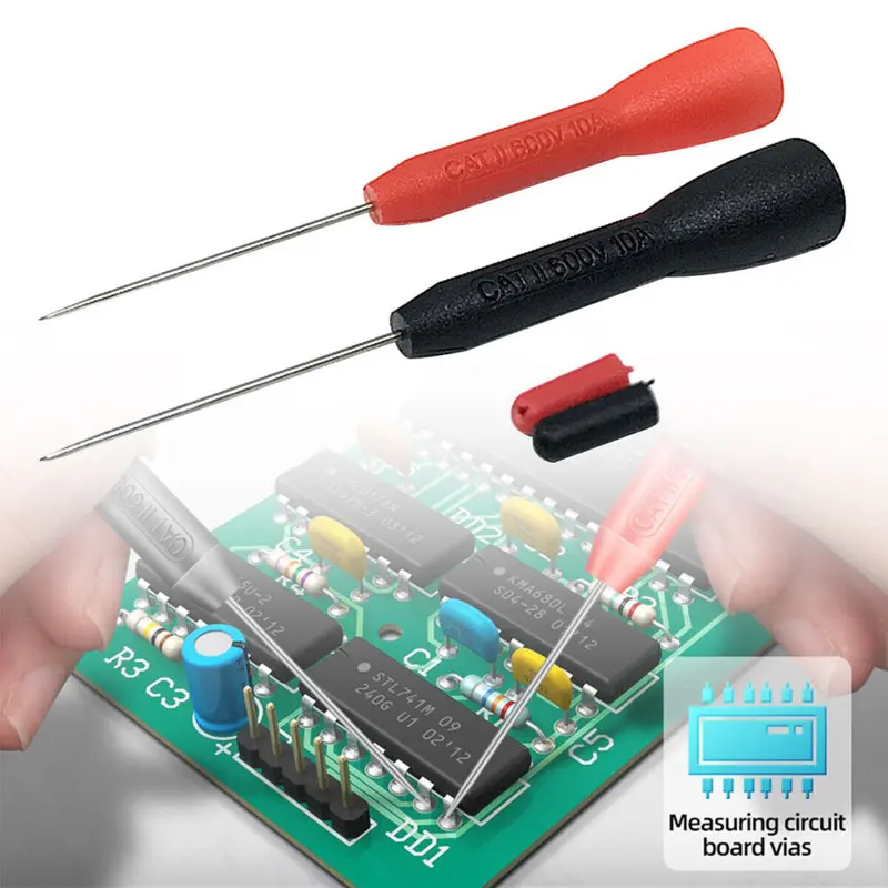 Universal Multimeter Test Lead Extention Back Probes Sharp Needle Micro Pin 5