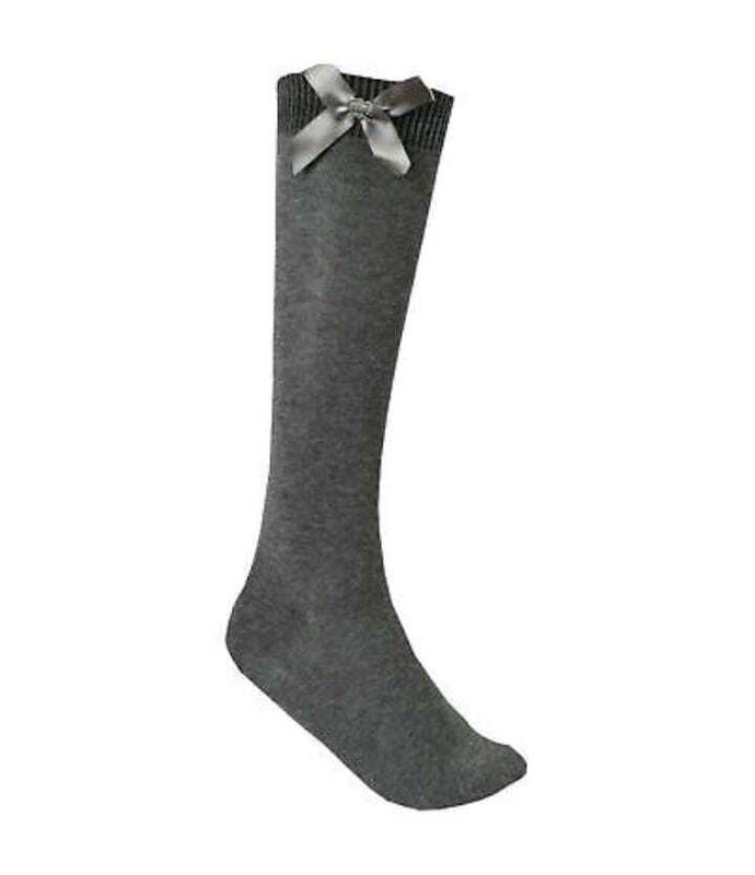6 Pairs Cotton Rich Long Socks All Sizes Fashion School Knee High With Bow Girls 2