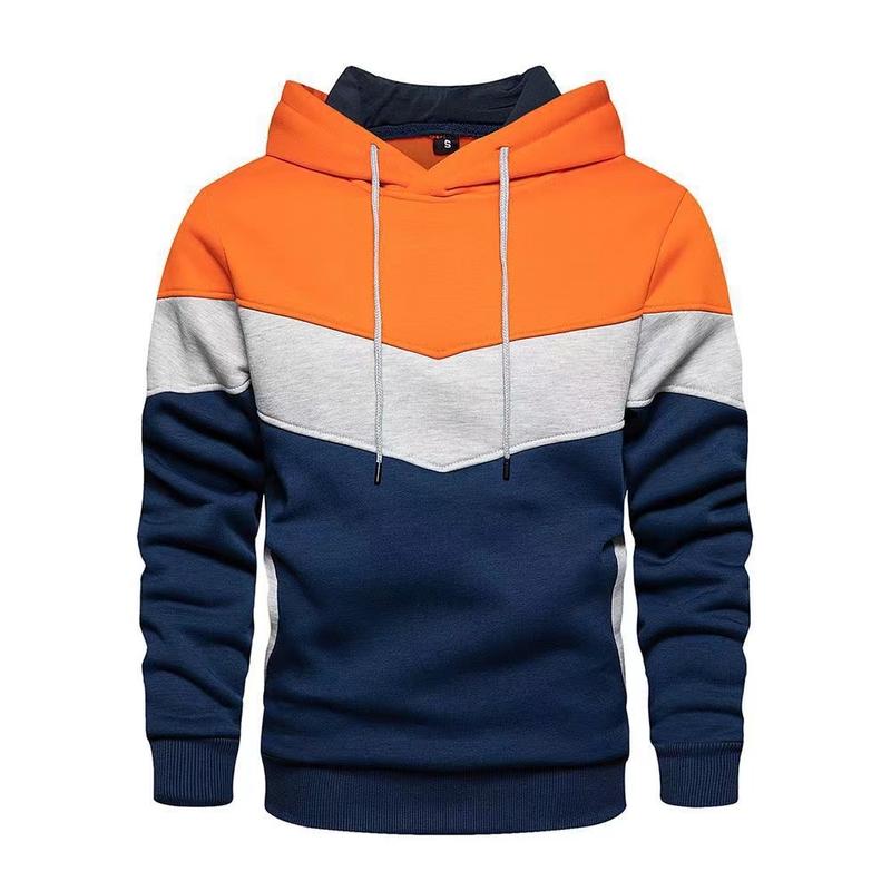 Product Introduction of Men's Color Block Hoodie - Casual Graphic Design Pullover with Kangaroo Pocket for Winter and Fall Streetwear - Great Gift Idea 8