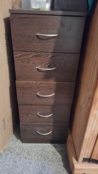 Product Review of Sundaze Tall Narrow Chest of 5 Drawers with Handle Storage Unit Bedroom Furniture 34.5x36x90cm from a**5 0