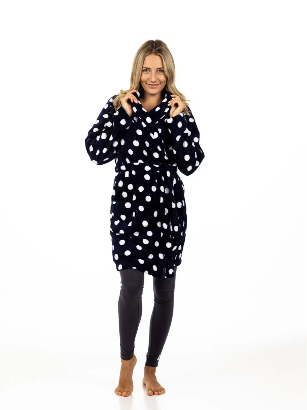 TURTLE Women Robes Solid Short Length Robes Nightdress Summer Loungewear Bathrobes Robe Sleepwear Bridal Bridesmaids Dressing Gown Fleece Womenswear