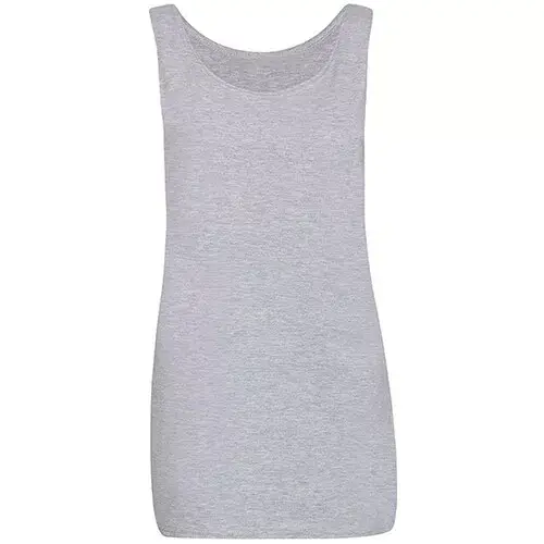 Womens Scoop Neck Sleeveless Vest Top Ladies Long Stretch Plain Vest Strappy T-Shirt Top Casual Fit Soft Womenswear 4