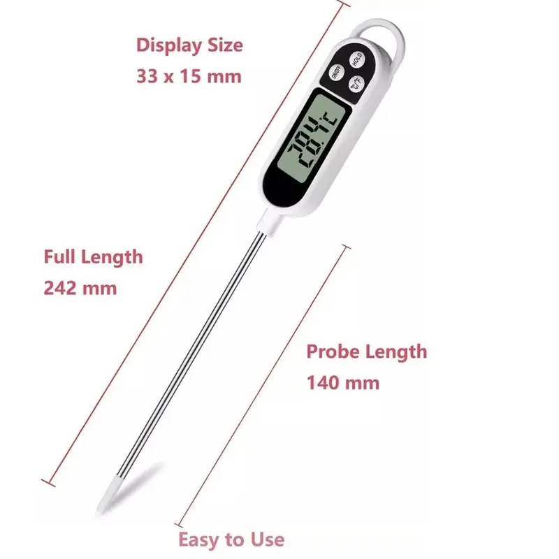 Digital Meat Food Thermometer Temperature Probe for Cooking, Jam, Sugar and BBQ - Kitchen Utensil & Gadget - Utensils 6
