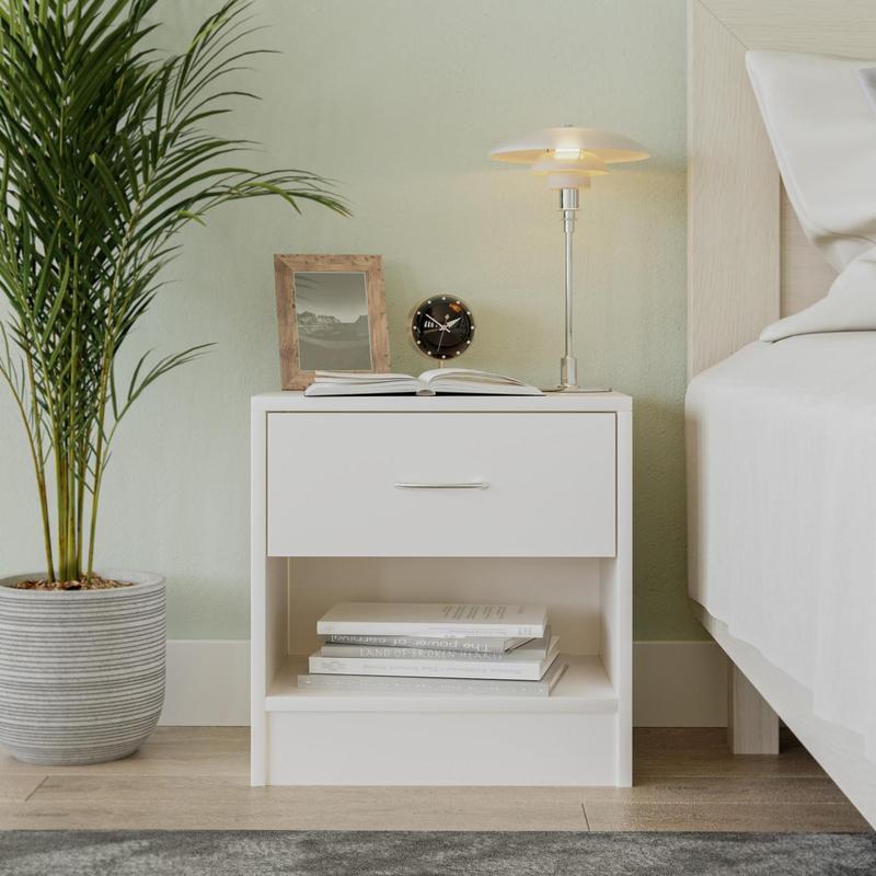 Wooden Bedside Cabinet with 1 Drawer: Ideal for Small Bedrooms 6