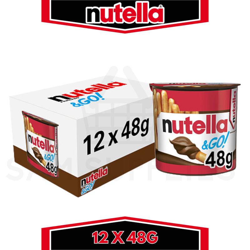 Nutella & Go! Hazelnut Chocolate Spread and Breadsticks Snack Pot 12 X 48G Bulk Pack 0