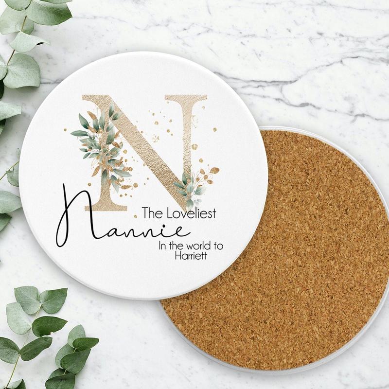 Personalised Ceramic Mug & Coaster - Gift For Grandma - Nannie Mug - Loveliest Nanny Drinkware Glossy 1