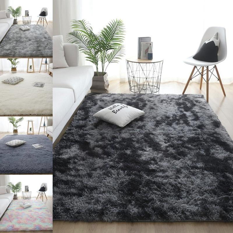 Fluffy  Large Shaggy Rugs for Living Room Bedroom Soft Carpet Floor Mat Indoor Cotton Plaid 5