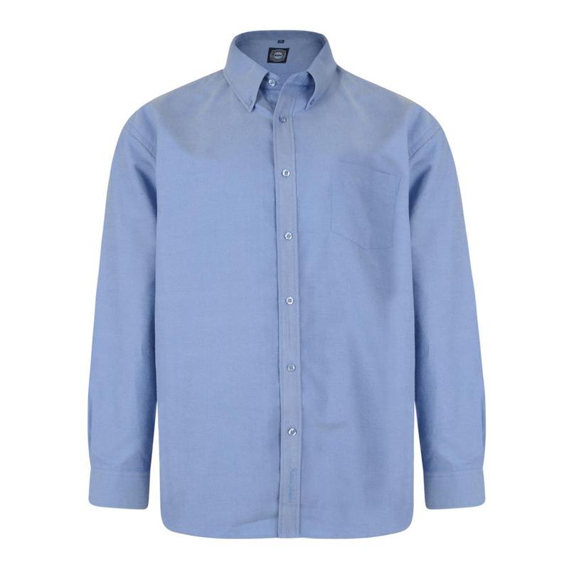 KAM Men's Plus Size L/S Oxford Shirt (664A) Size 2XL-8XL  5 Colours Cotton Menswear 6