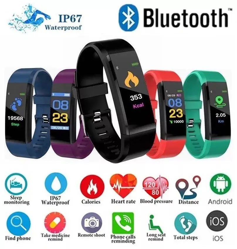 Smart Watch Band Sport Fitness Activity Tracker For Kids Fit Bit iOS Android - Devices - Wearable Durable  Smart Watch Band Sport Fitness Activity