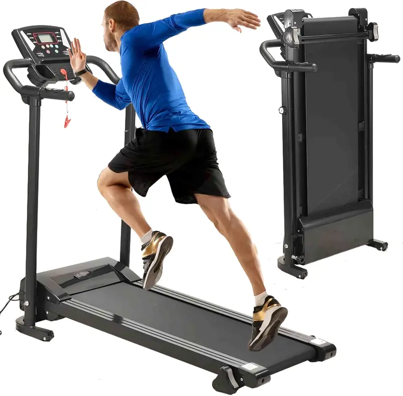 Foldable Electric Treadmill for Home – Best Running, Walking & Jogging Machine with LCD Display, Fixed Incline, Water Bottle & Mobile Holder – Space-Saving Heavy Duty Treadmill for Indoor Gym, Office & Cardio Workouts 2