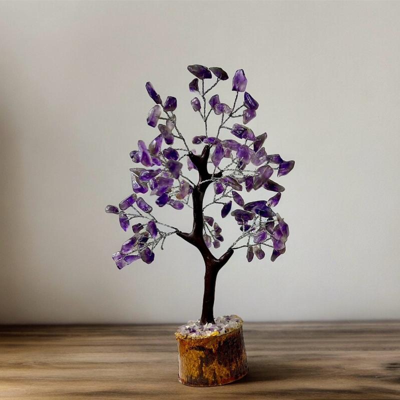 Amethyst crystal tree, handmade crystal bonsai tree of life, amethyst healing crystal , spiritual home decor 8
