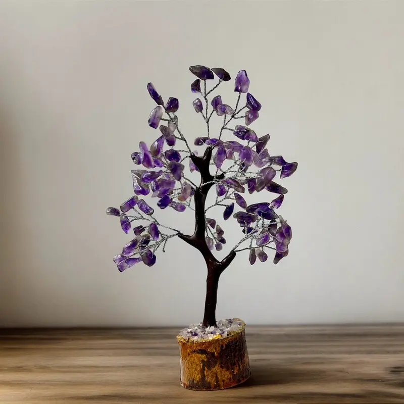 Amethyst crystal tree, handmade crystal bonsai tree of life, amethyst healing crystal , spiritual home decor 8