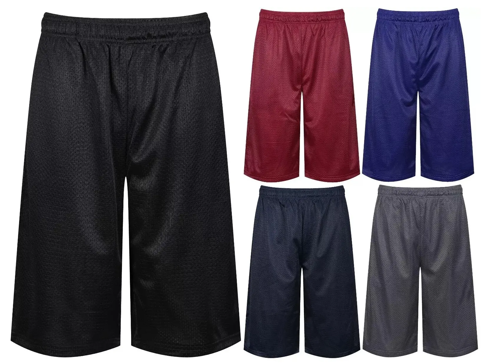 Mens Basketball Shorts Quick Dry Gym Casual Shorts S to 5XL Single & 2 Pack