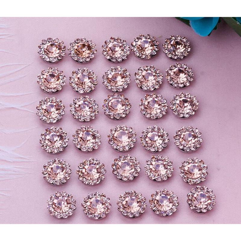 50 Pcs / 12mm / Gold Sew On Rhinestones S10G 7