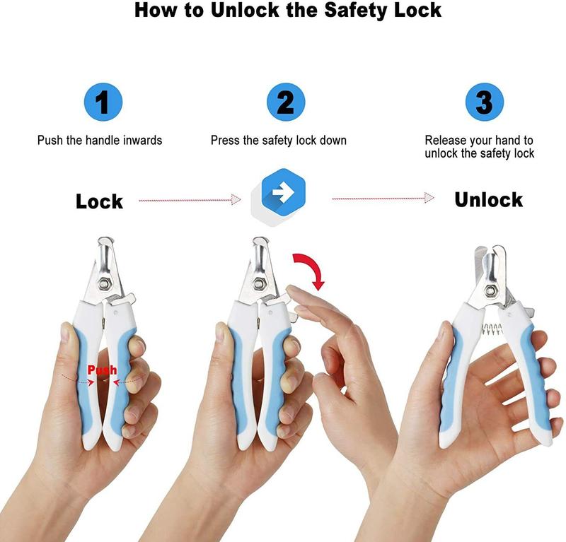 Large Dog Nail Clippers Professional Pet Trimmer & File Grinder with Safety Guard paw scissors Grooming Tool 6